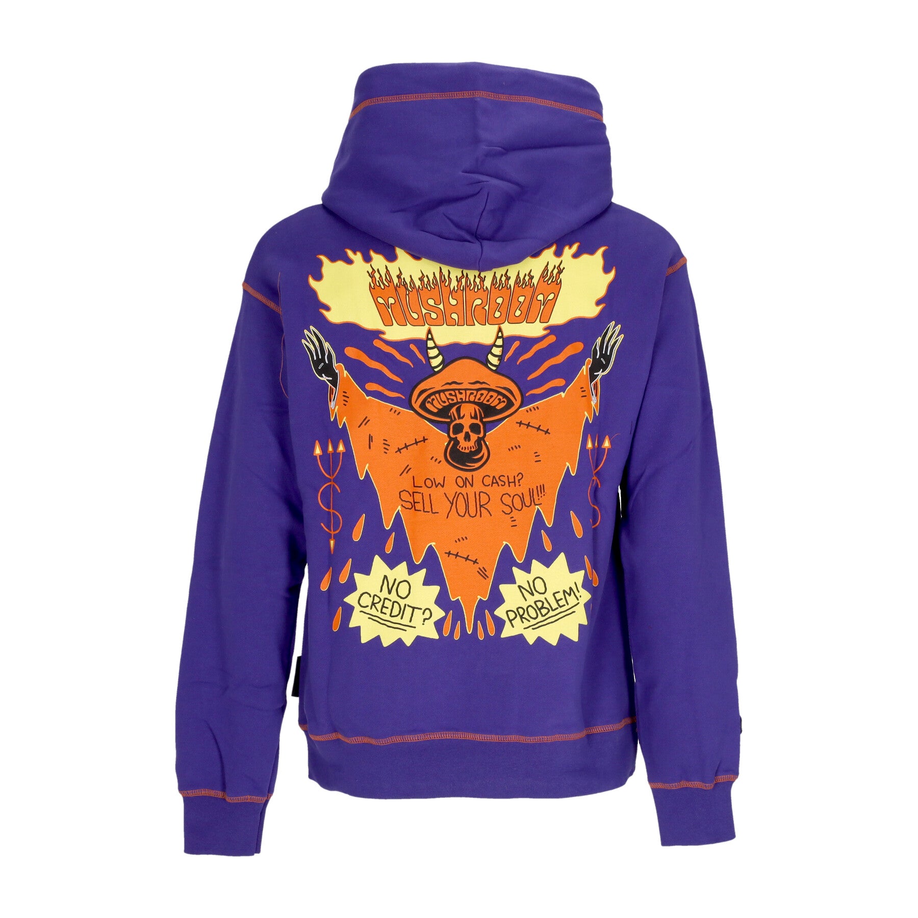 Felpa Cappuccio Uomo Vampire Hoodie Purple 23FWMU23004-35