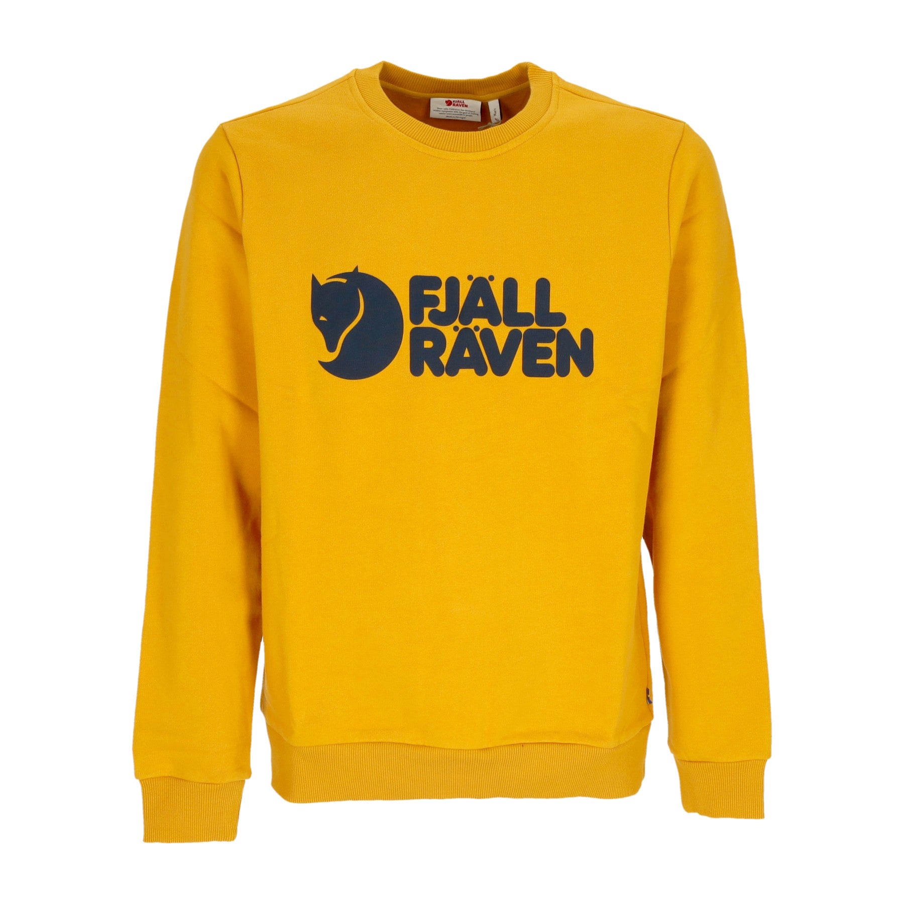 Felpa Girocollo Uomo Logo Sweater Mustard Yellow 84142