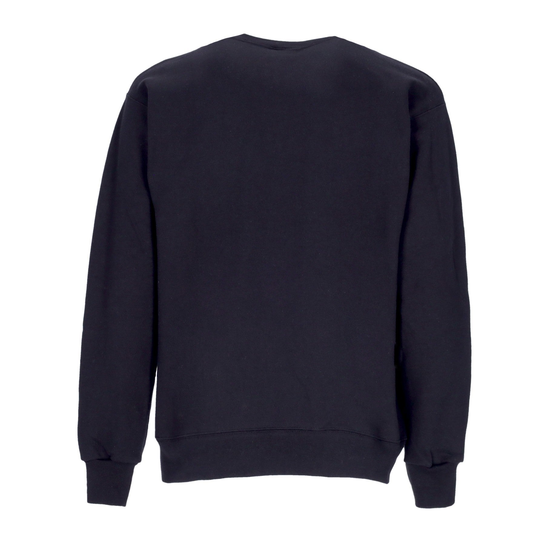 Felpa Girocollo Uomo Outlined Crewneck Black/blue E31THROUT