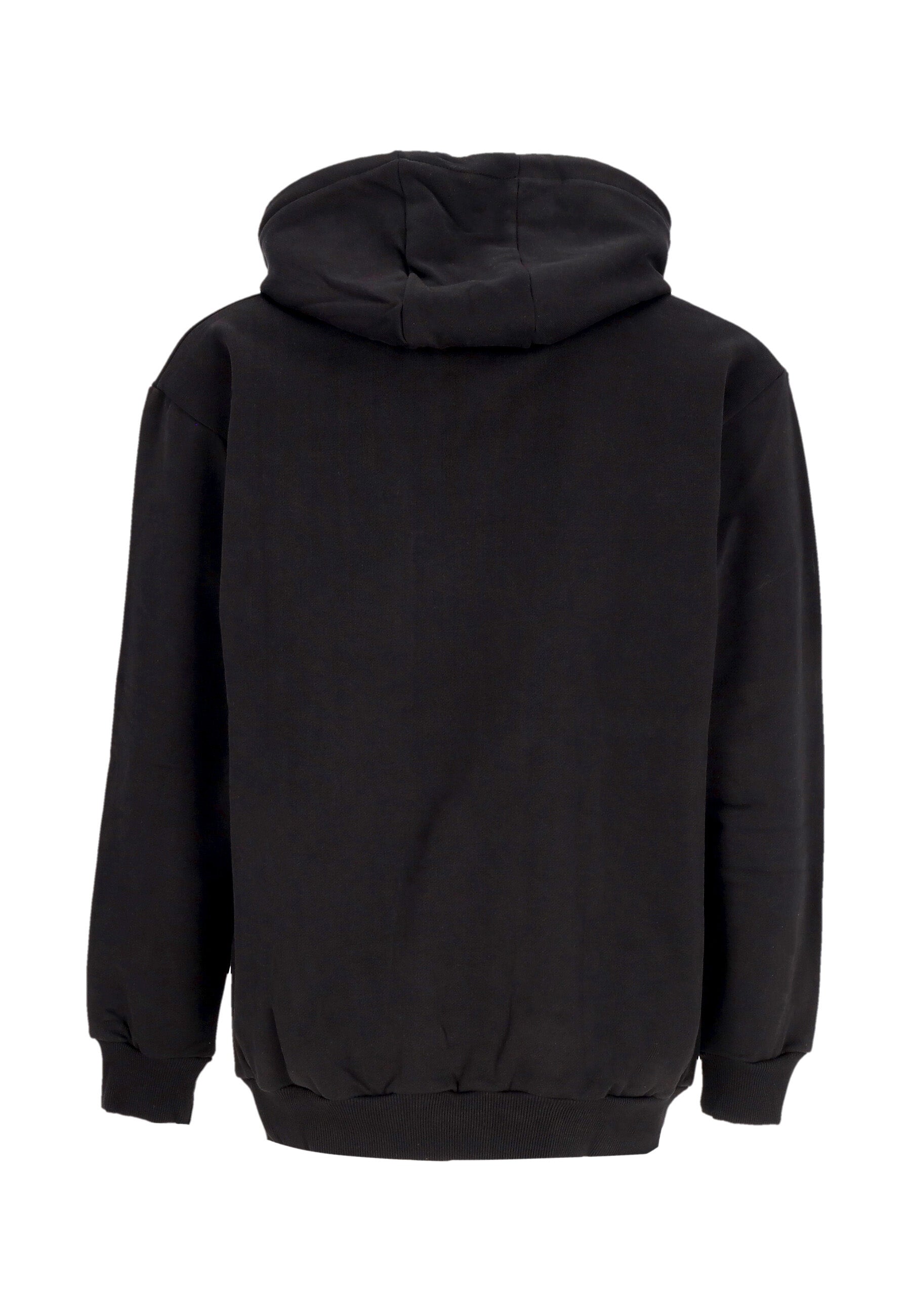 Felpa Leggera Cappuccio Uomo Graffiti Patch Hoodie Black MFSOM4107