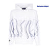 Felpa Leggera Cappuccio Uomo Outline Hoodie White/blue 23SOSH104