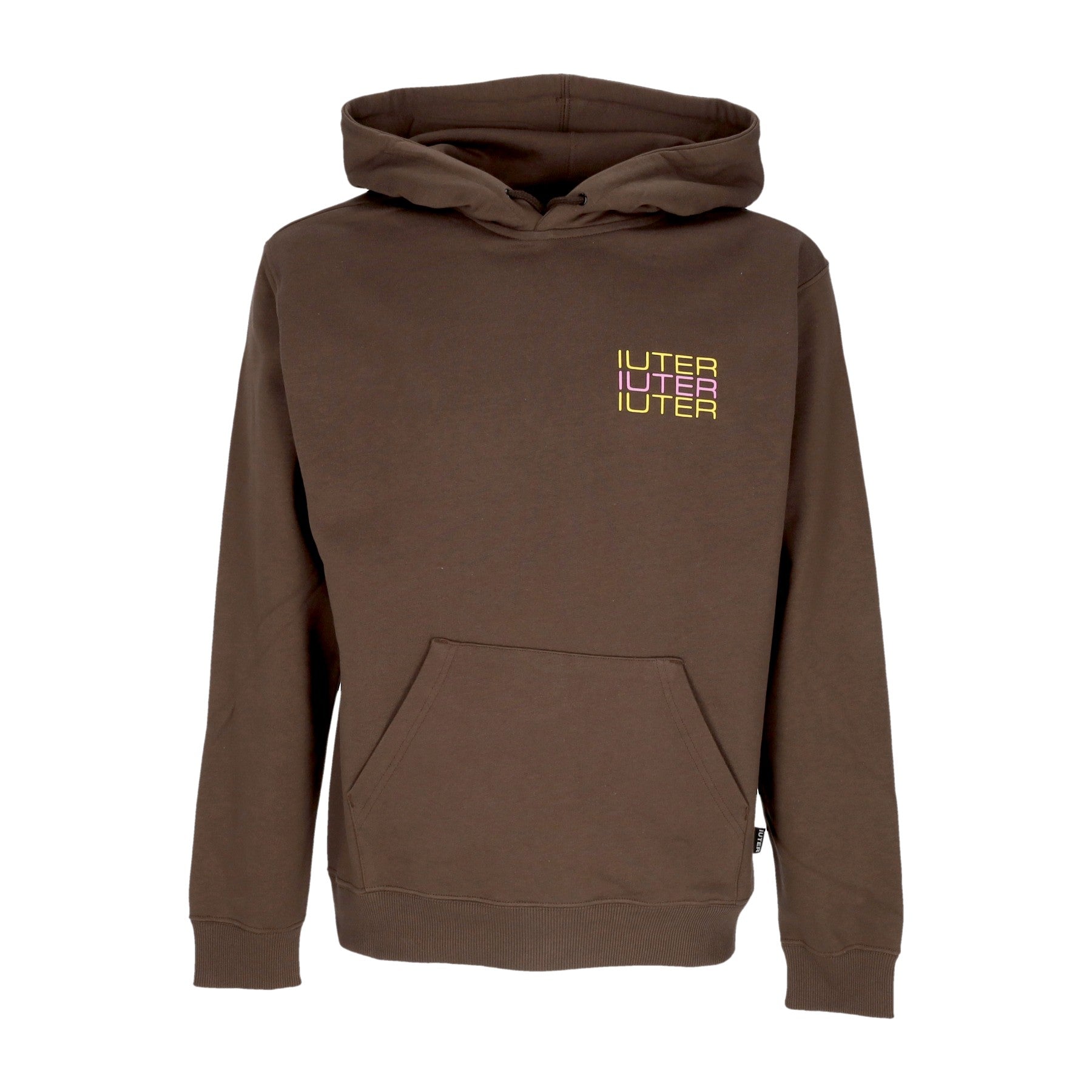 Felpa Leggera Cappuccio Uomo Spine Skulls Hoodie Brown 24SISH89