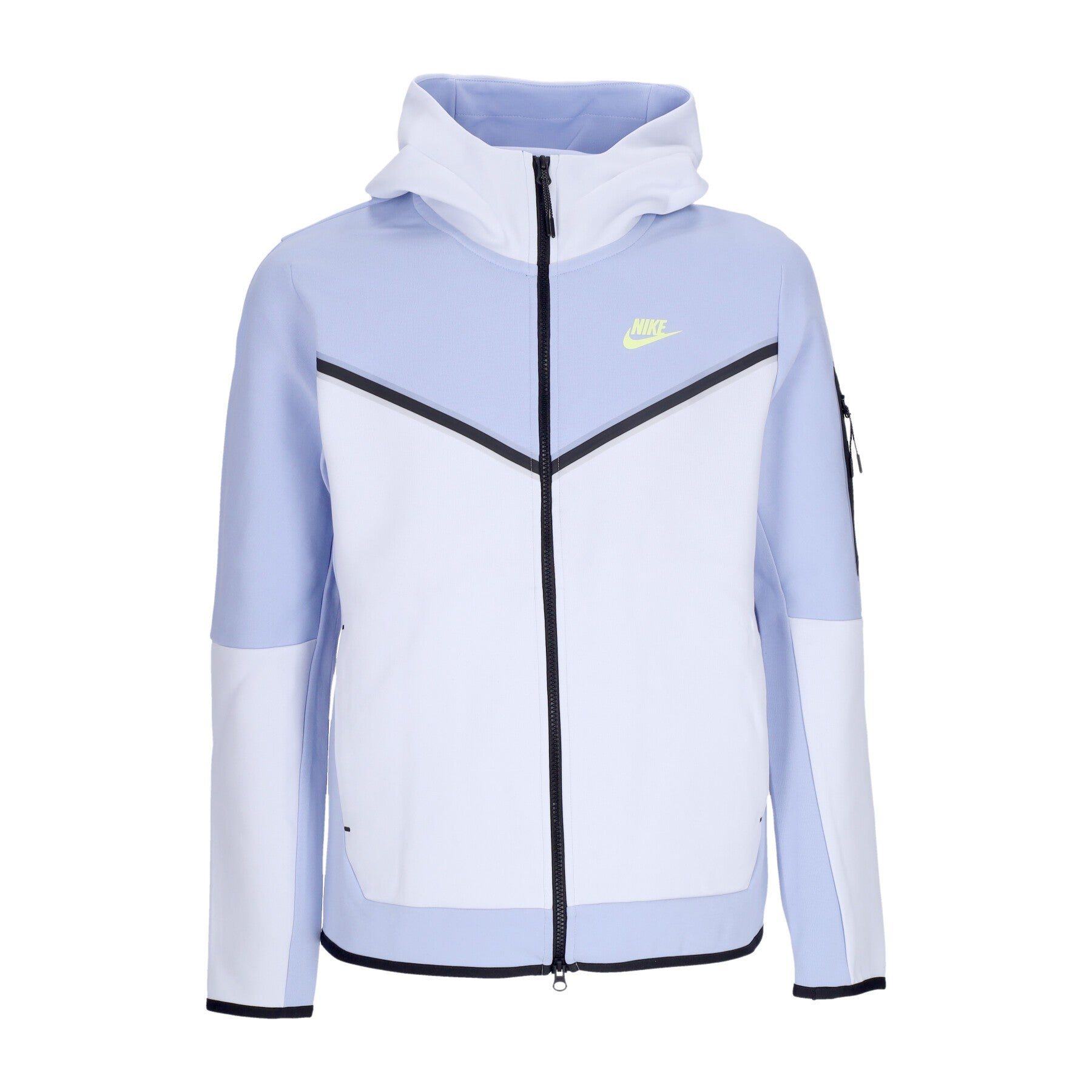 Felpa Leggera Cappuccio Zip Uomo Sportswear Tech Fleece Full-zip Hoodie Cobalt Bliss/lt Lemon Twist DV0537