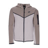 Felpa Leggera Cappuccio Zip Uomo Sportswear Tech Fleece Full-zip Hoodie Olive Grey/enigma Stone/black DV0537