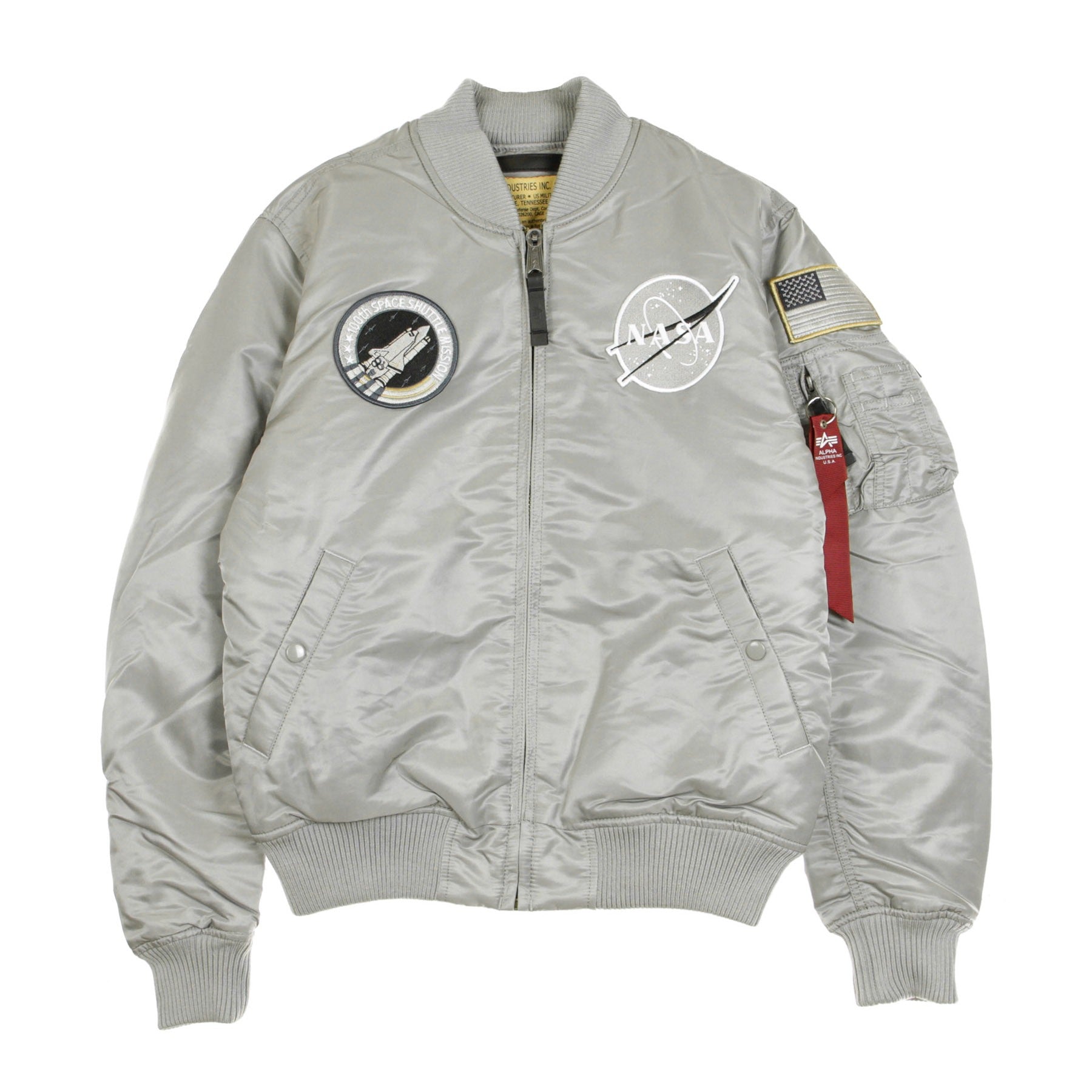 Giubbotto Bomber Uomo Ma-1 Vf Nasa Silver 166107