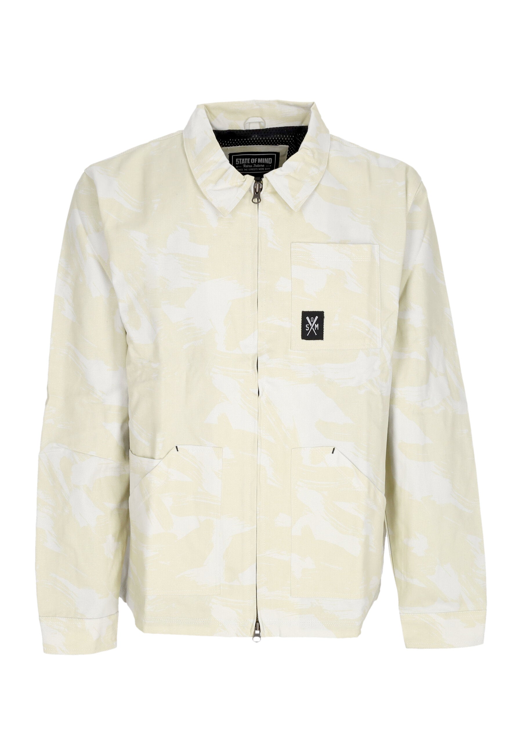 Giubbotto Uomo Worker Jacket Off White/camo GBSOM4104