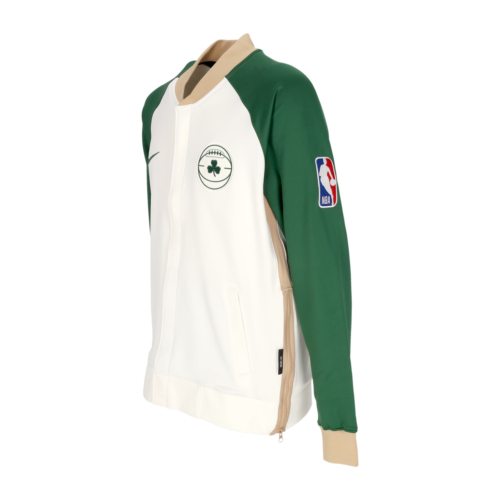 Felpa College Uomo Nba City Edition Dri-fit Showtime L/s Full-zip Jacket Boscel Sail/gorge Green/hemp/gorge Green FB3499-133