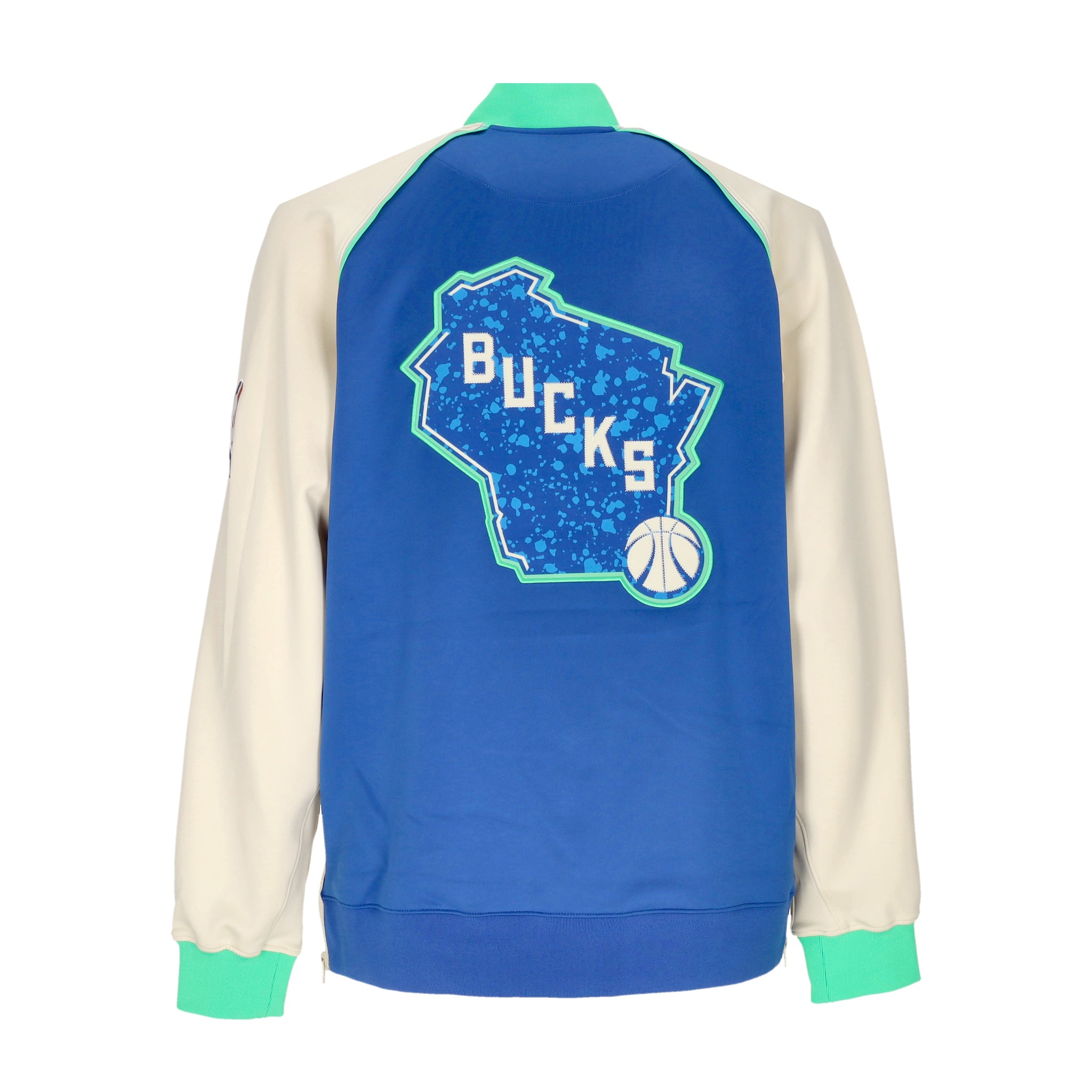 Felpa Leggera College Uomo Nba City Edition Dri-fit Showtime L/s Full-zip Jacket Milbuc Game Royal/flat Opal/green Shock FB3503-480