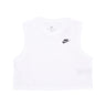 Maglietta Corta Donna W Sportswear Club Crop Tee White/black FV5505-100