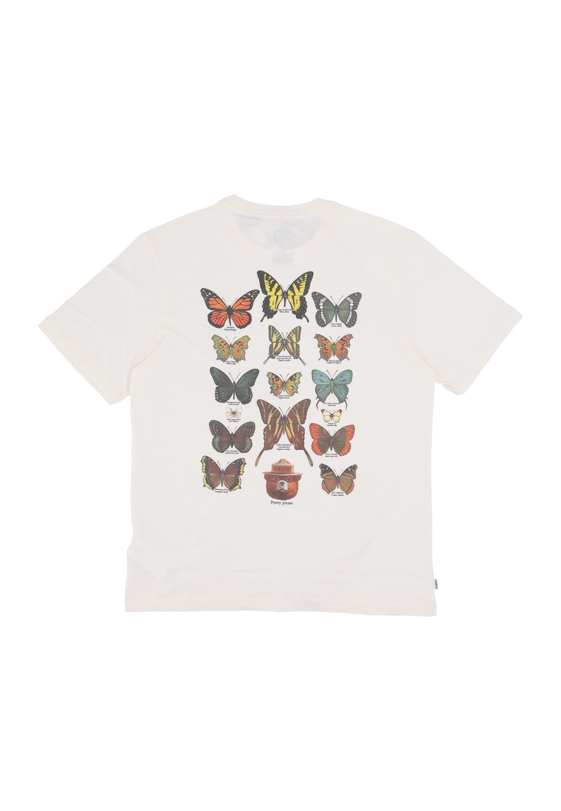 Maglietta Uomo Butterflies Tee X Smokey Bear Egret ELYZT00394