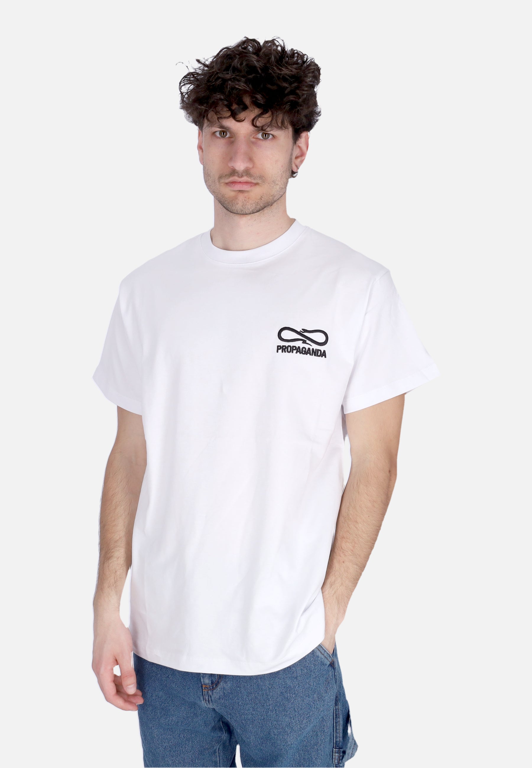 Maglietta Uomo Logo Embroidery Tee White 24SSPRTS845