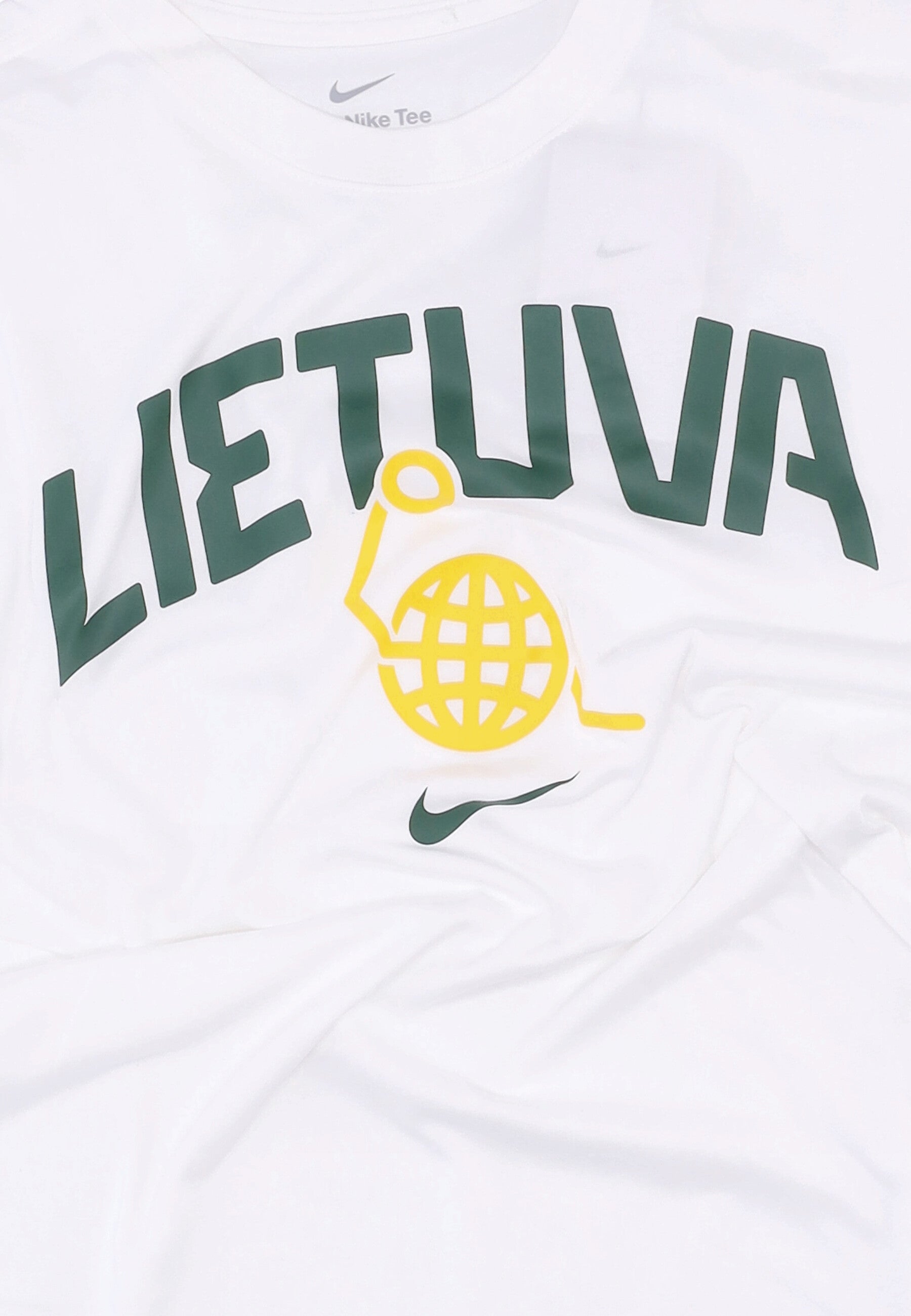 Maglietta Uomo Olympic 2024 Basketball Tee Team Lithuania White/white/tour Yellow/pine Green FQ3675-100