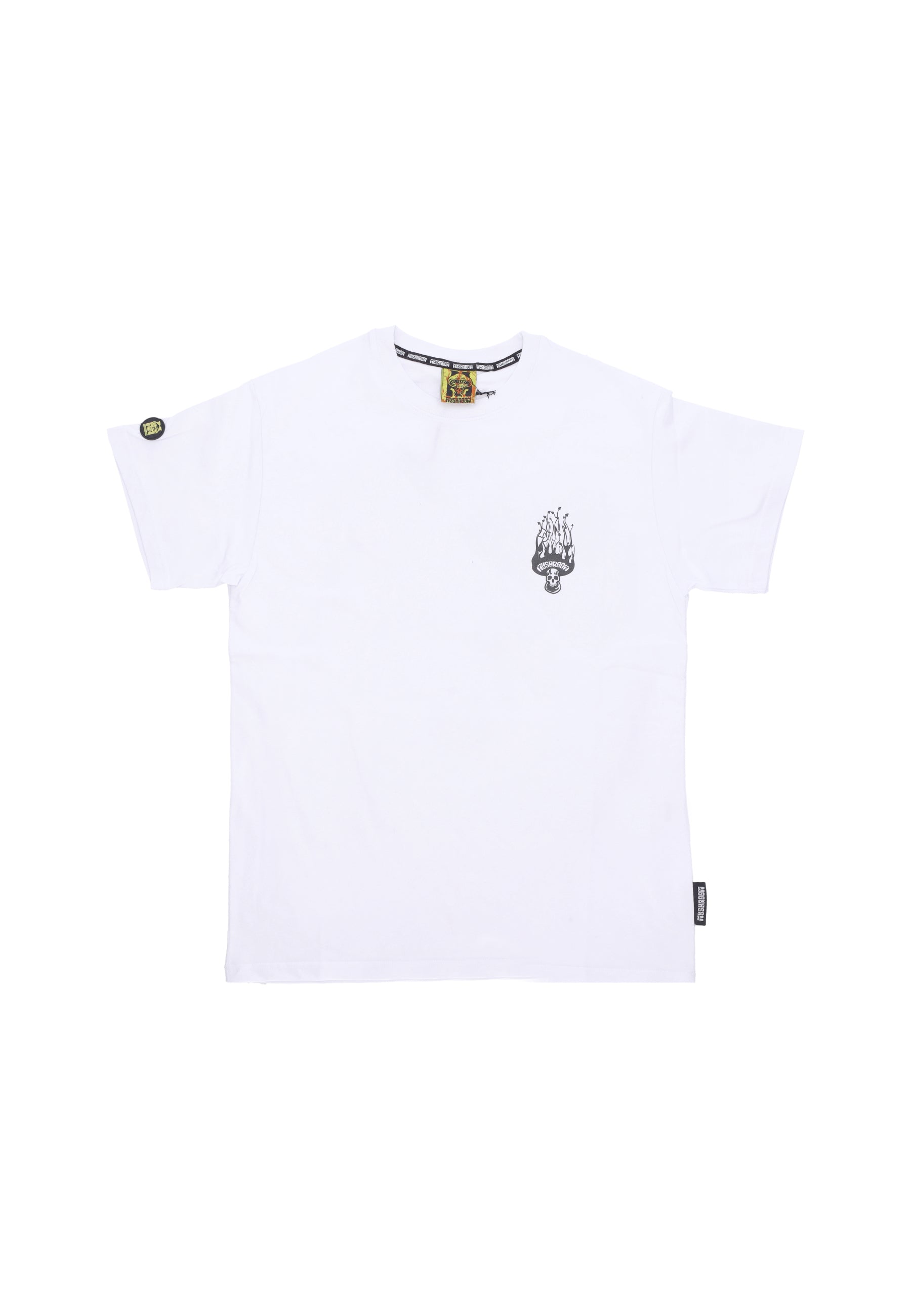 Maglietta Uomo Skull Flame Tee White 24SSMU14004-02