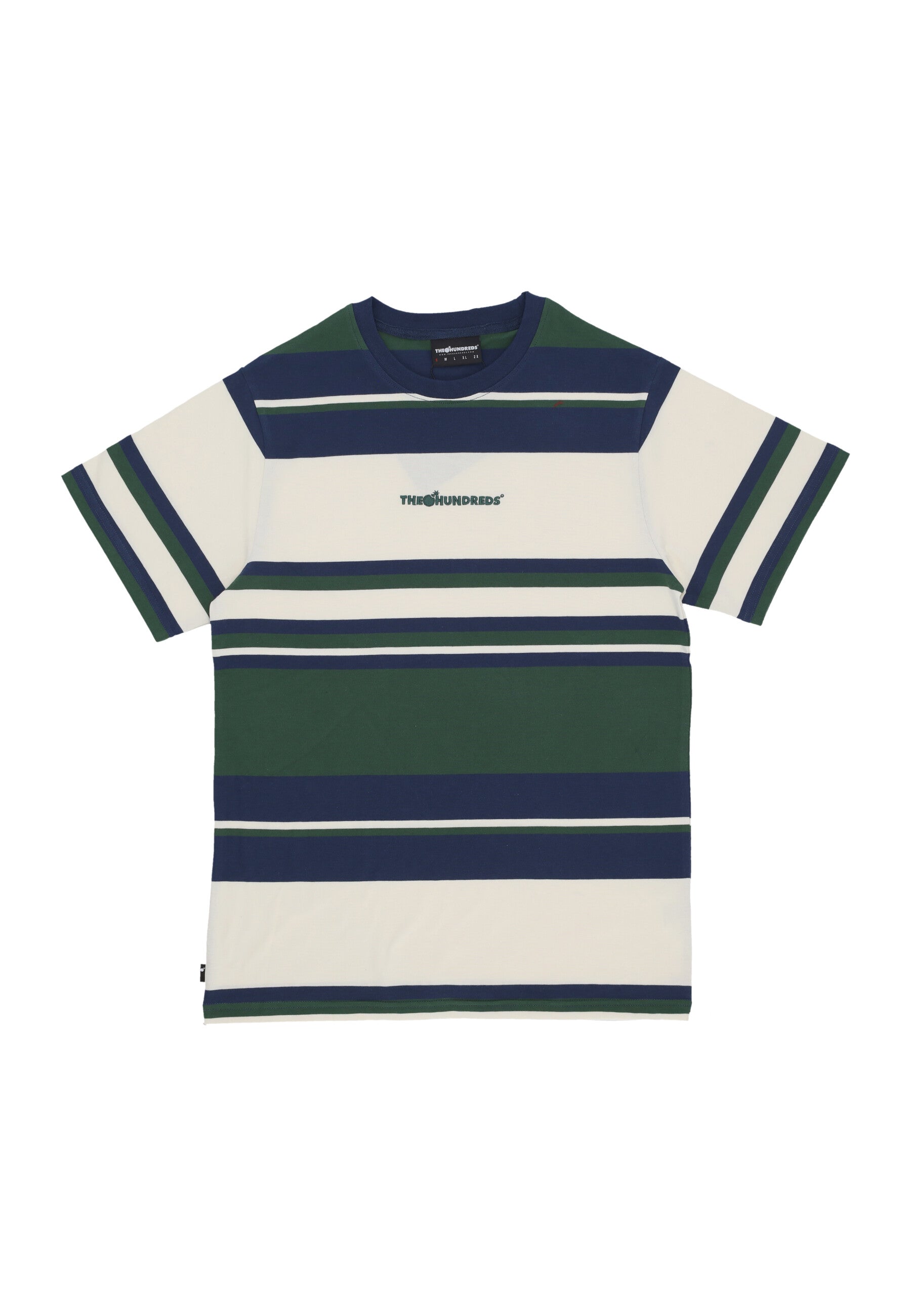 Maglietta Uomo Stone Stripe Tee Forest Green T24F109002