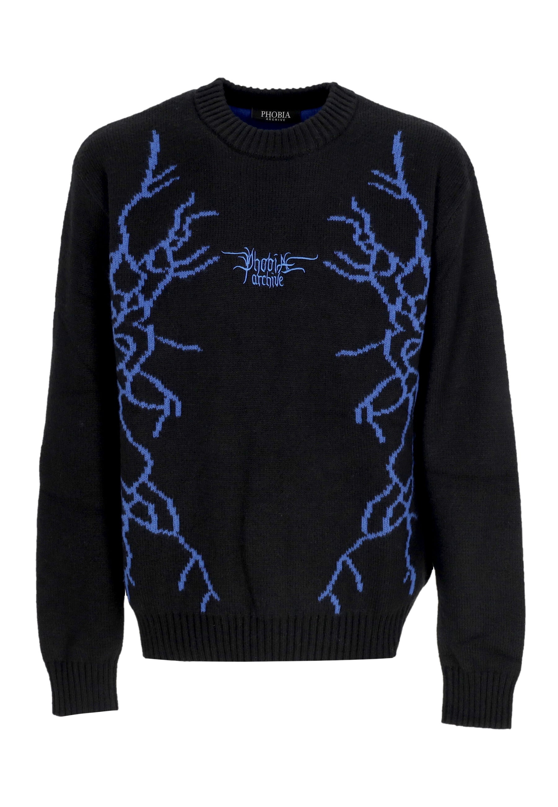 Maglione Uomo Lightning and Logo Jumper Black/blue PH00719