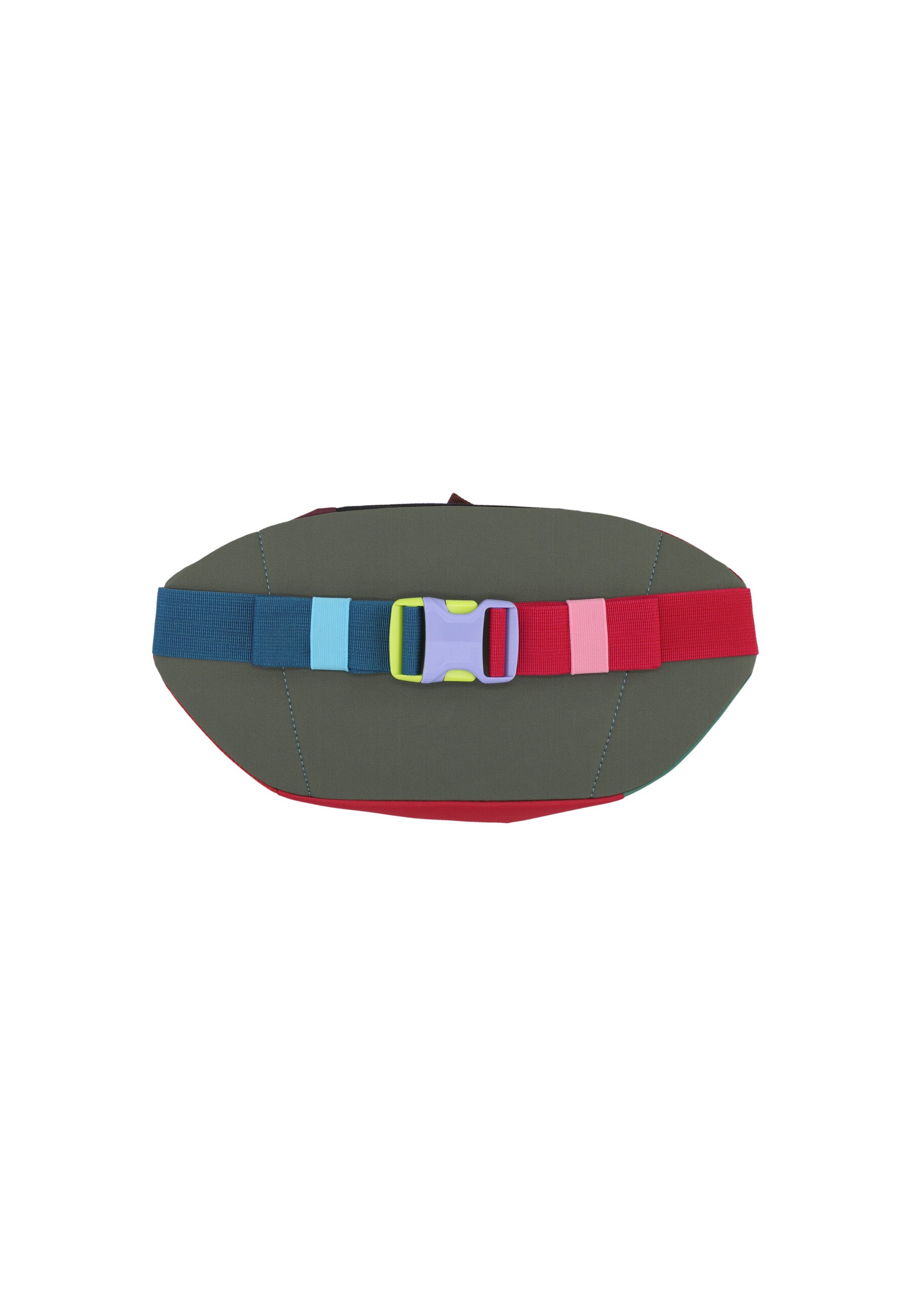 Marsupio Unisex Kapai 3l Hip Pack Military Green/light Blue/red S22491N256