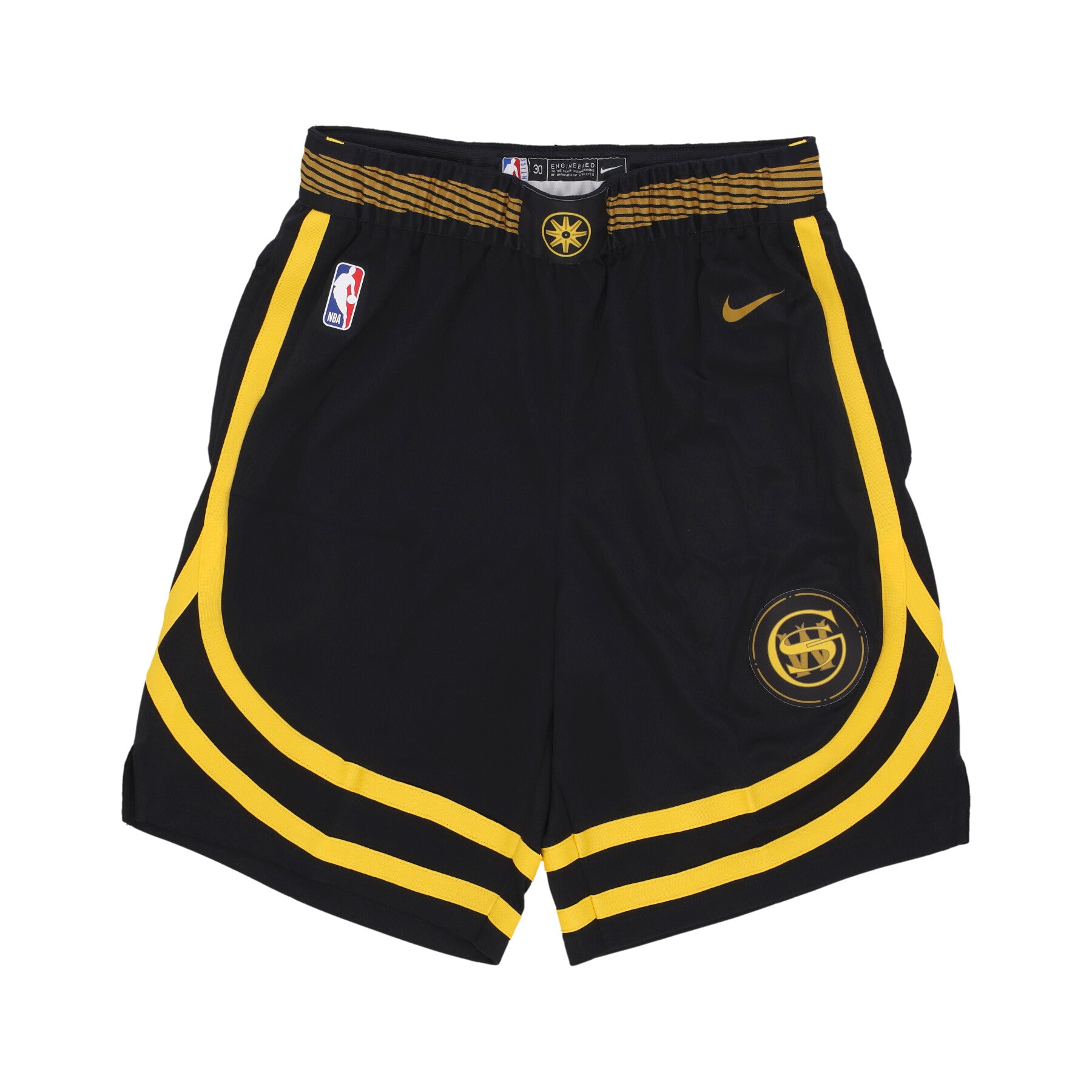 Pantaloncino Basket Uomo Nba City Edition 23 Dri-fit Swingman Short Golwar Black/ochre DX8702-010