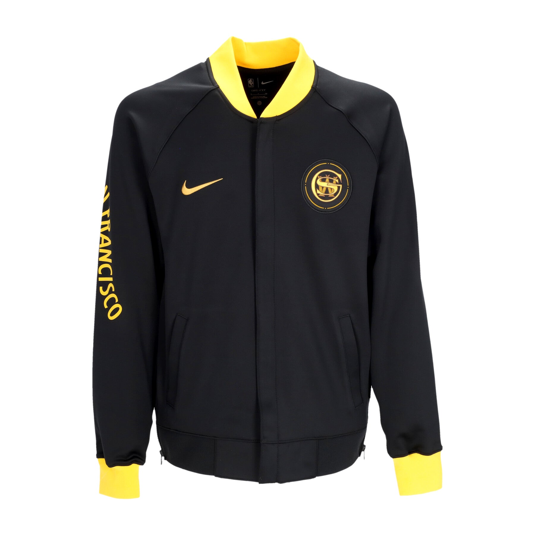 Felpa College Uomo Nba City Edition Showtime Dri-fit Full-zip Jacket Golwar Black/ochre/amarillo/ochre FB3512-010