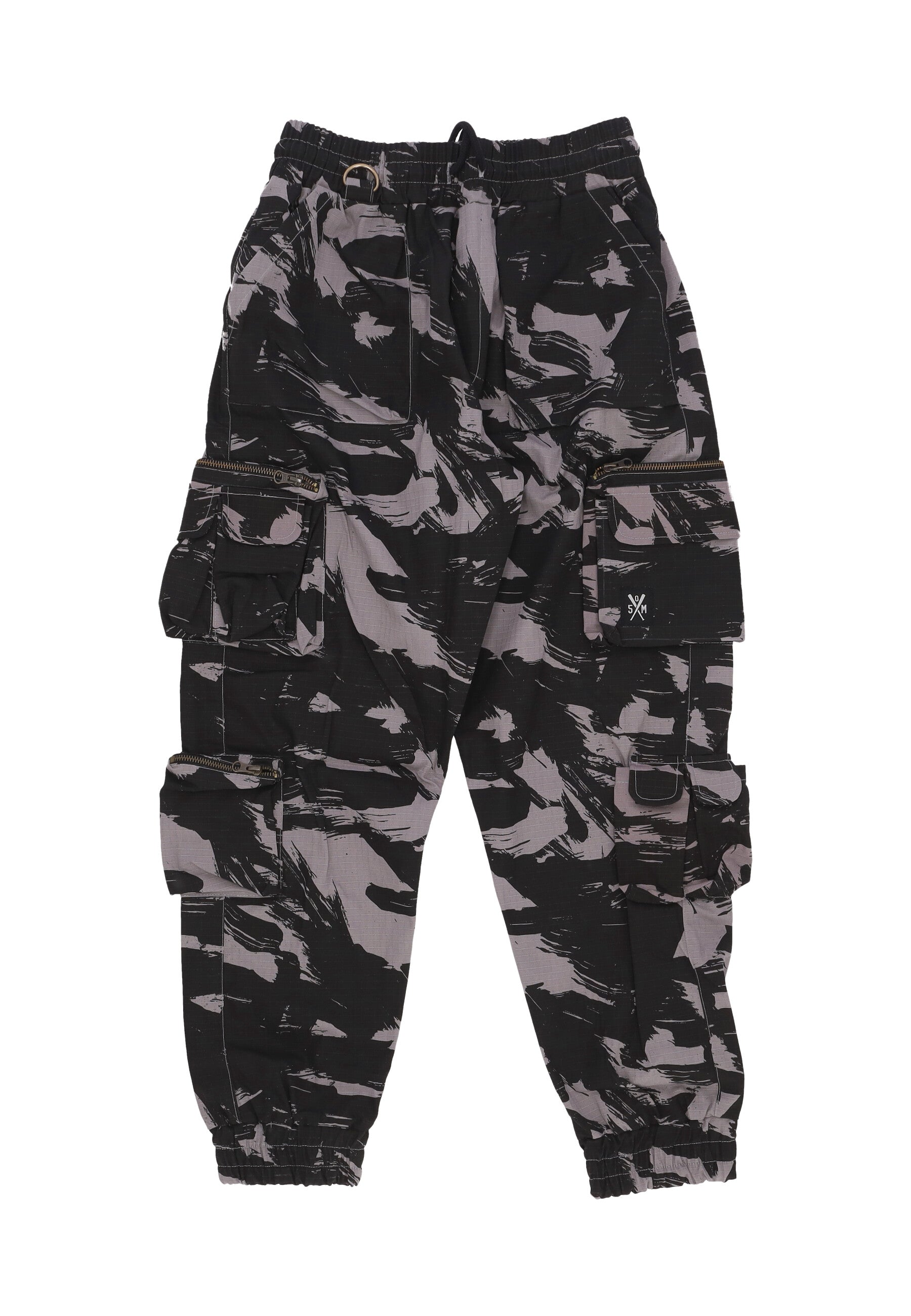 Pantalone Lungo Uomo Cargo Joggers Black/camo PTSOM4109