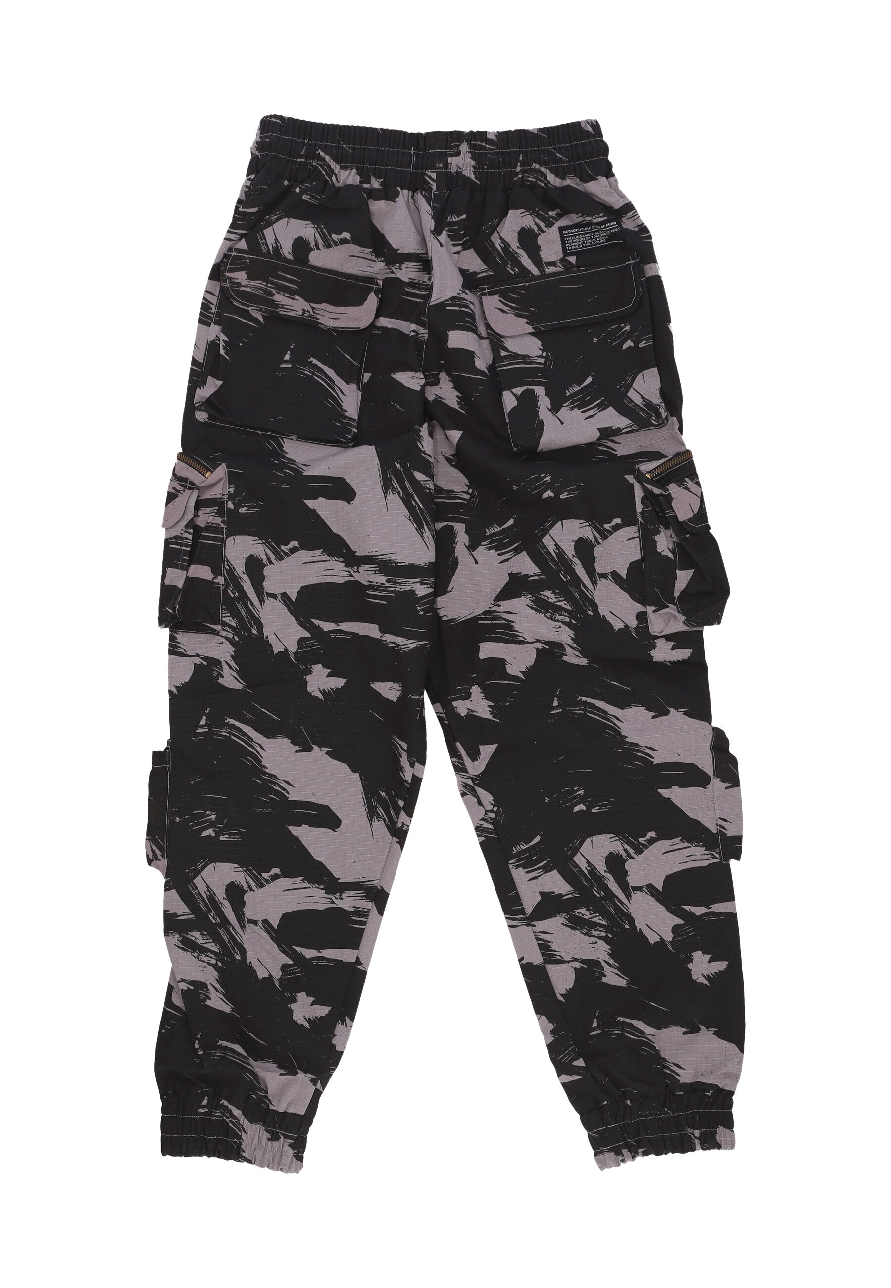 Pantalone Lungo Uomo Cargo Joggers Black/camo PTSOM4109