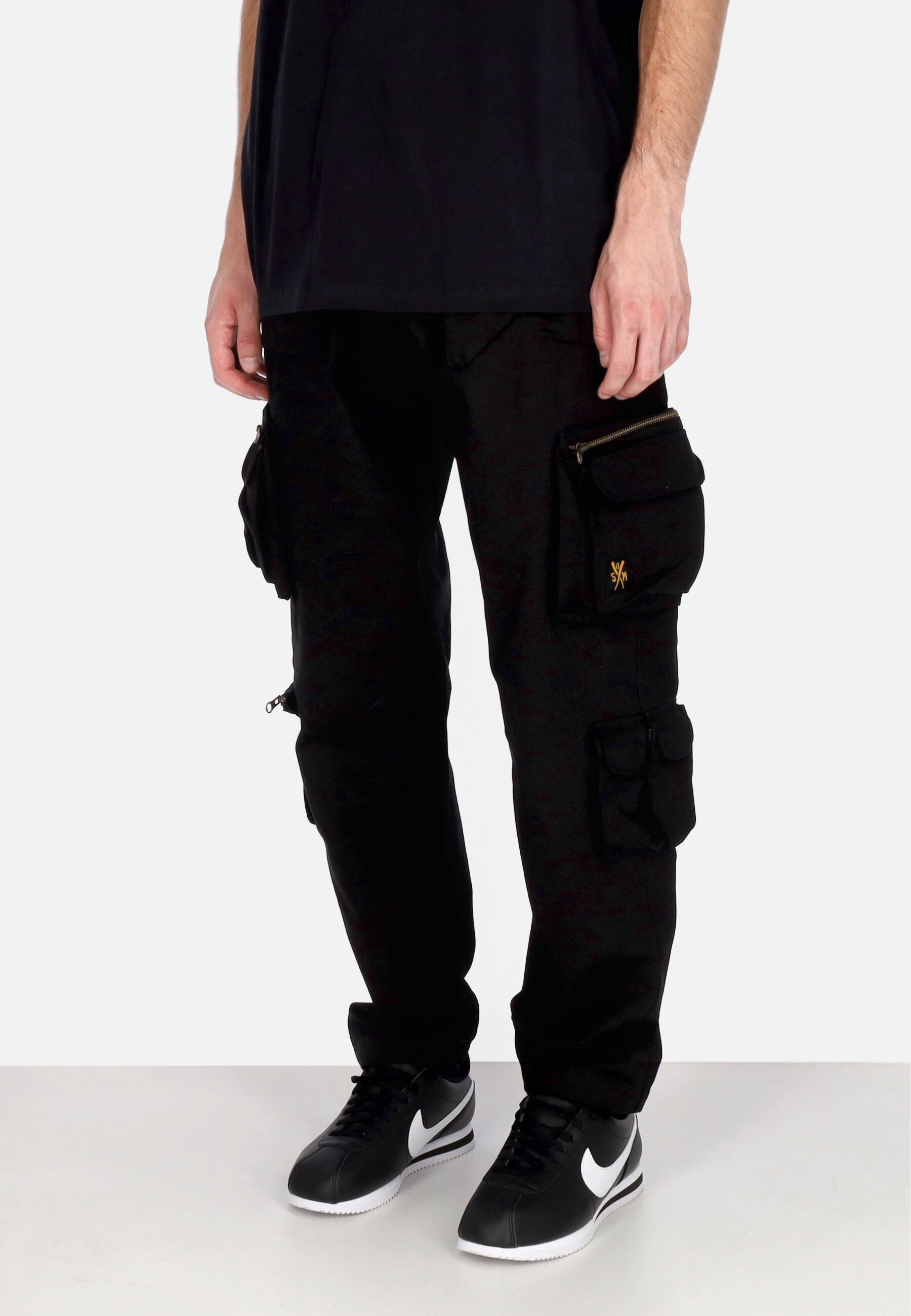 Pantalone Lungo Uomo Cargo Pants Black PTSOM4104