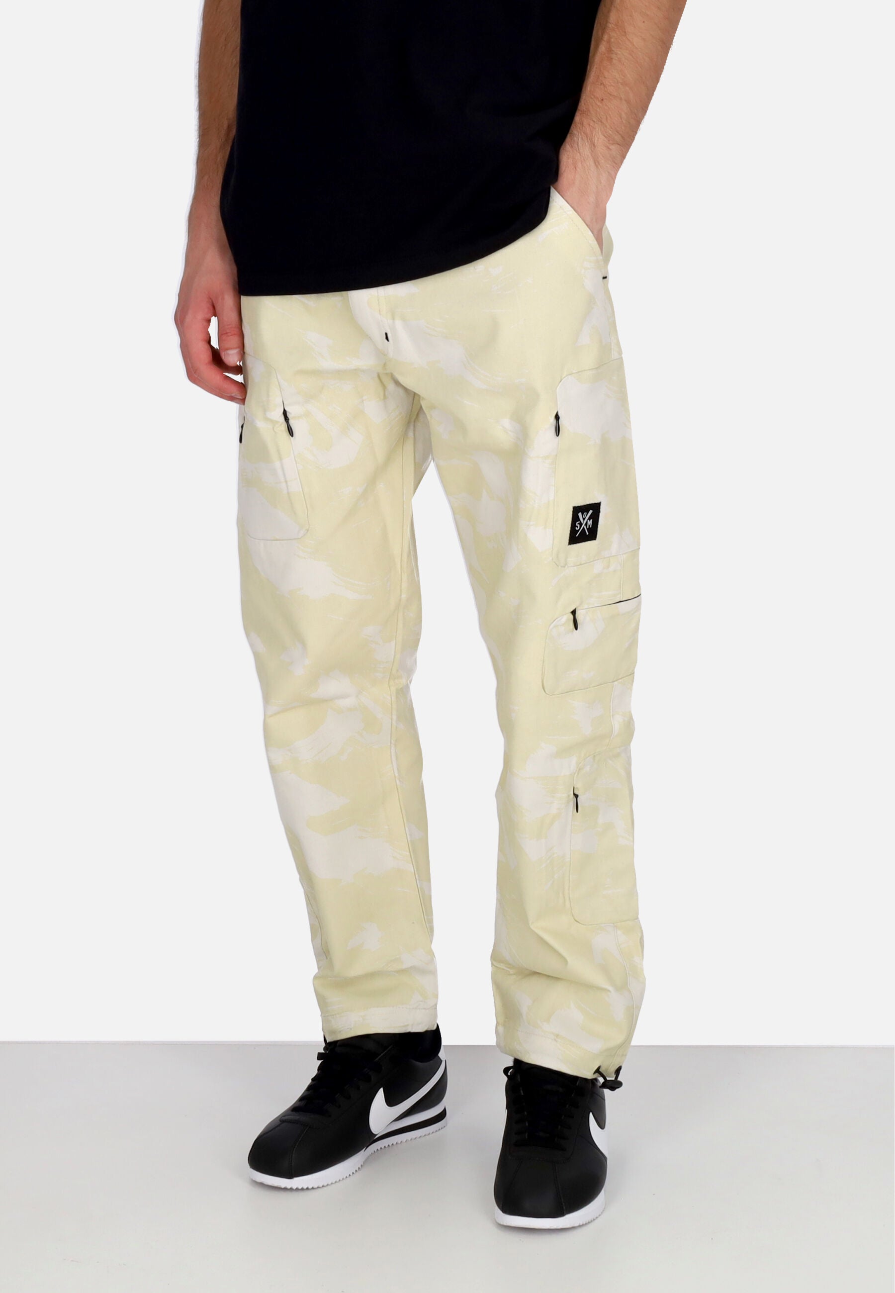 Pantalone Lungo Uomo Hidden Cargo Pants Off White/camo PTSOM4102
