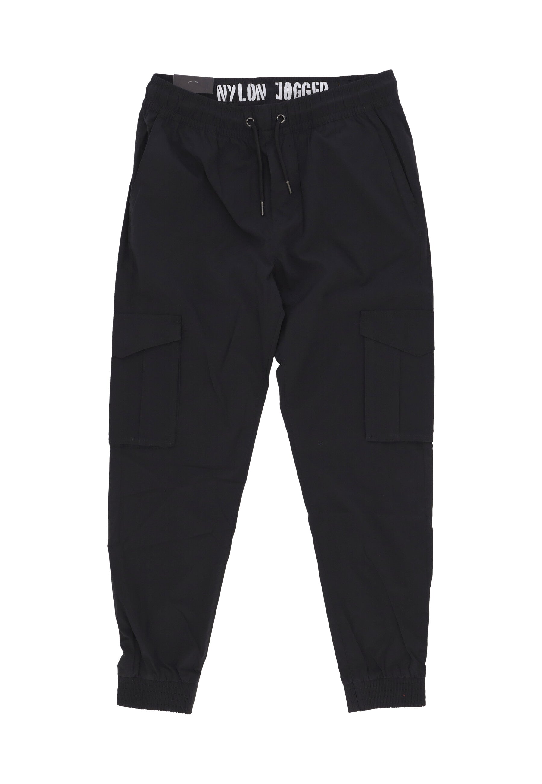 Pantalone Lungo Uomo Nylon Cargo Jogger Black 106200