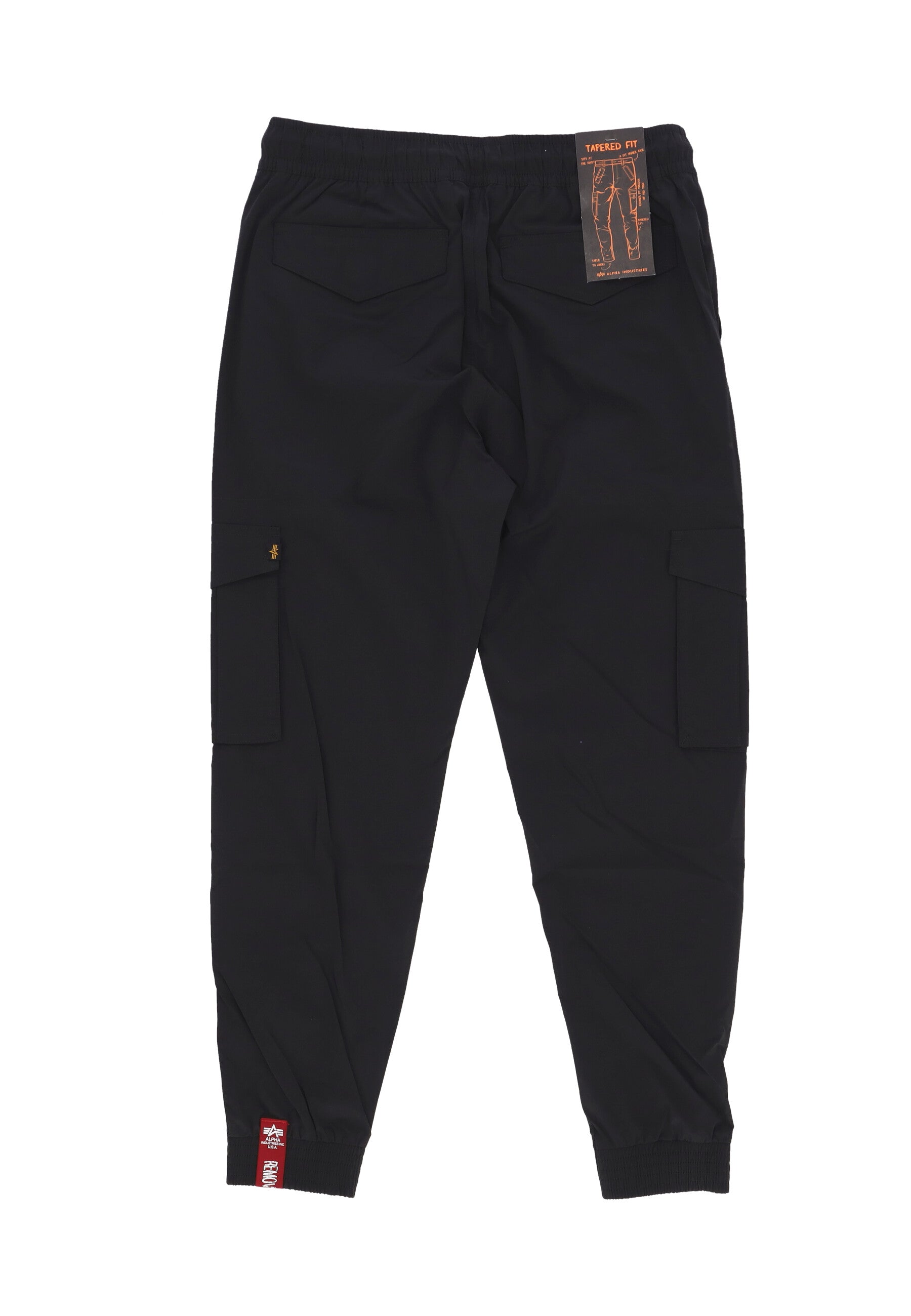 Pantalone Lungo Uomo Nylon Cargo Jogger Black 106200