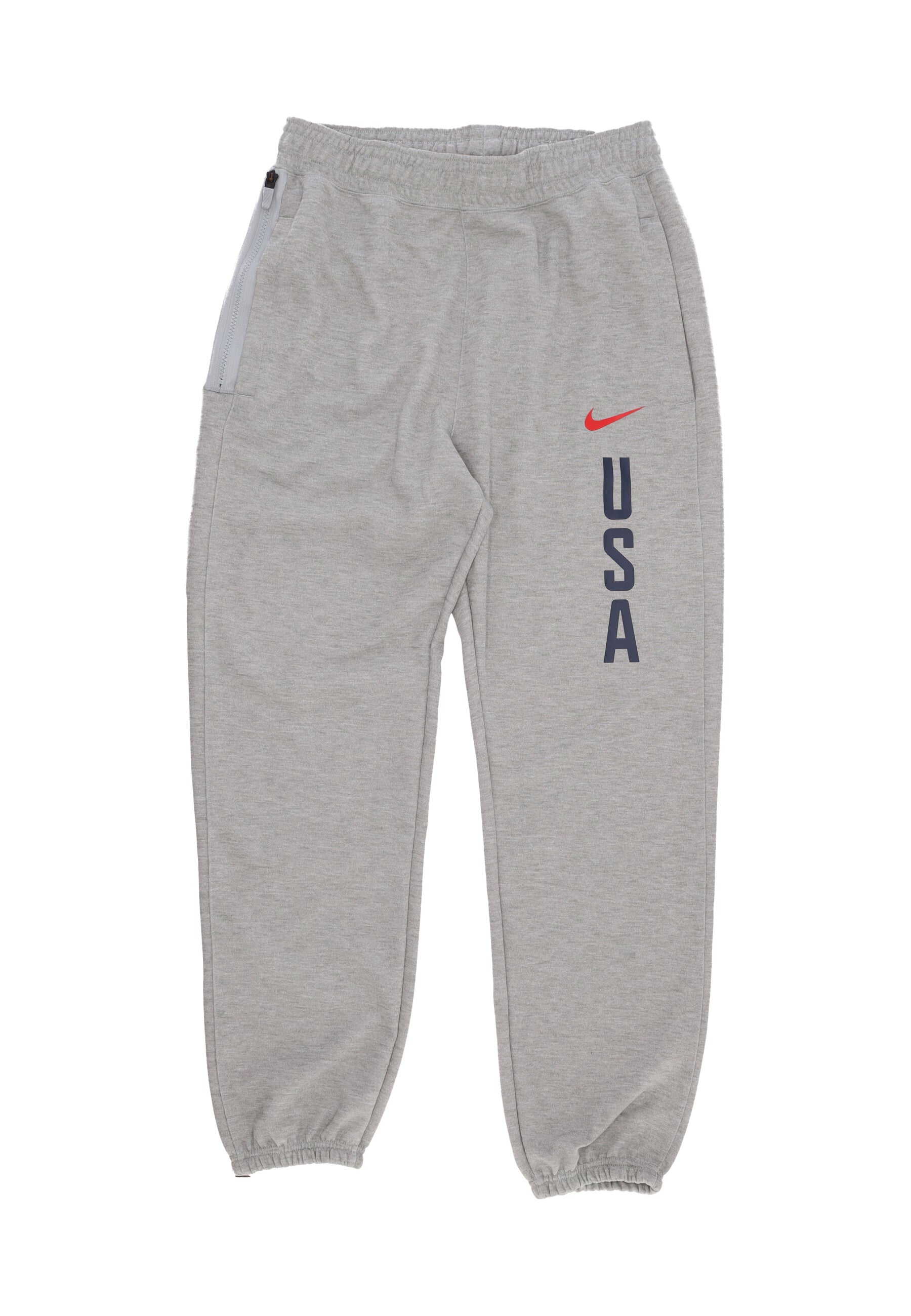 Pantalone Tuta Leggero Uomo Practice Fleece Pant Team Usa Dk Grey Heather/sport Red/sport Red FQ0309-063