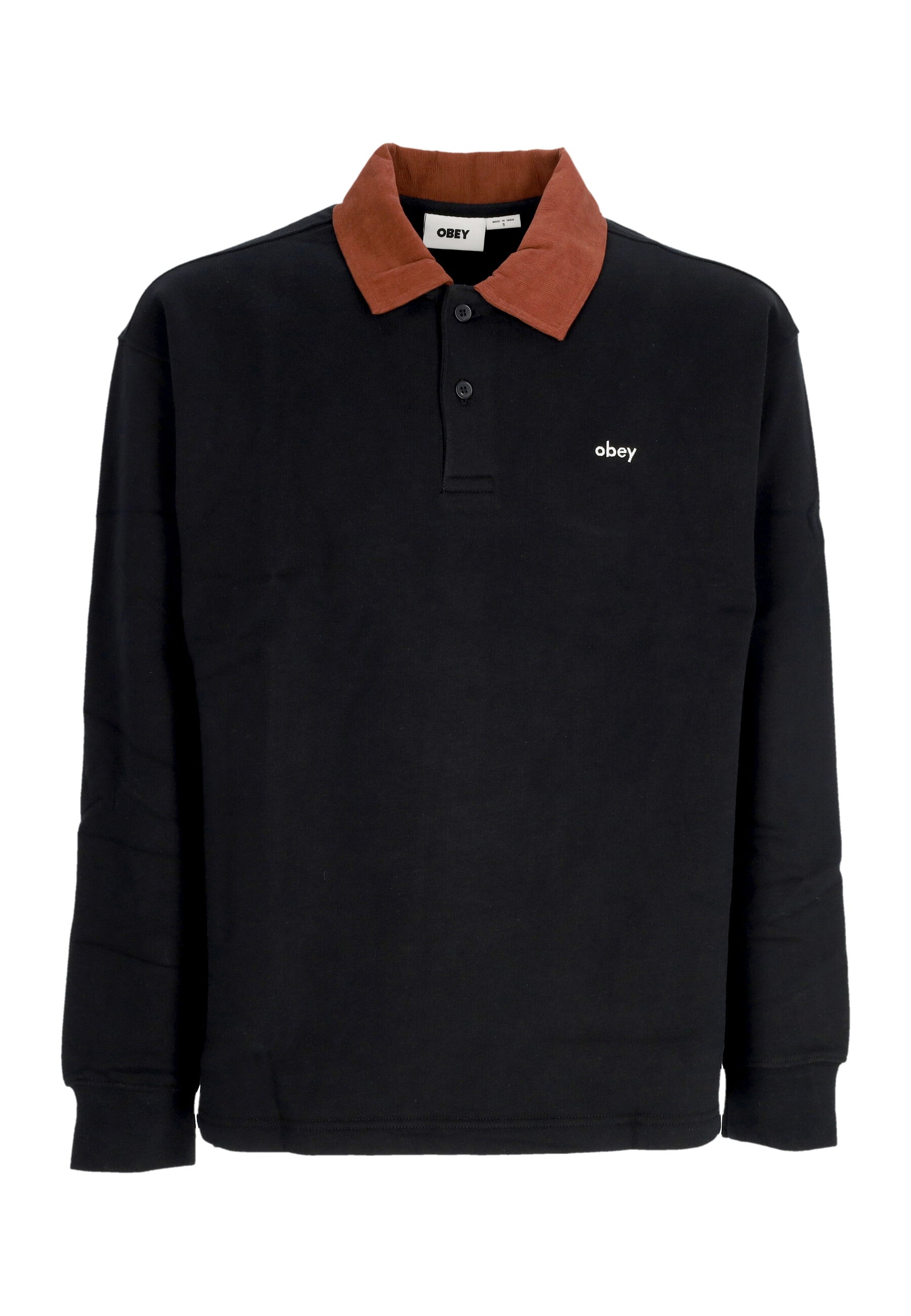 Polo Manica Lunga Uomo Palo Fleece Polo Black 111620095