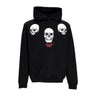 Felpa Leggera Cappuccio Uomo Triple Skull Print Hoodie Black/red PH00663