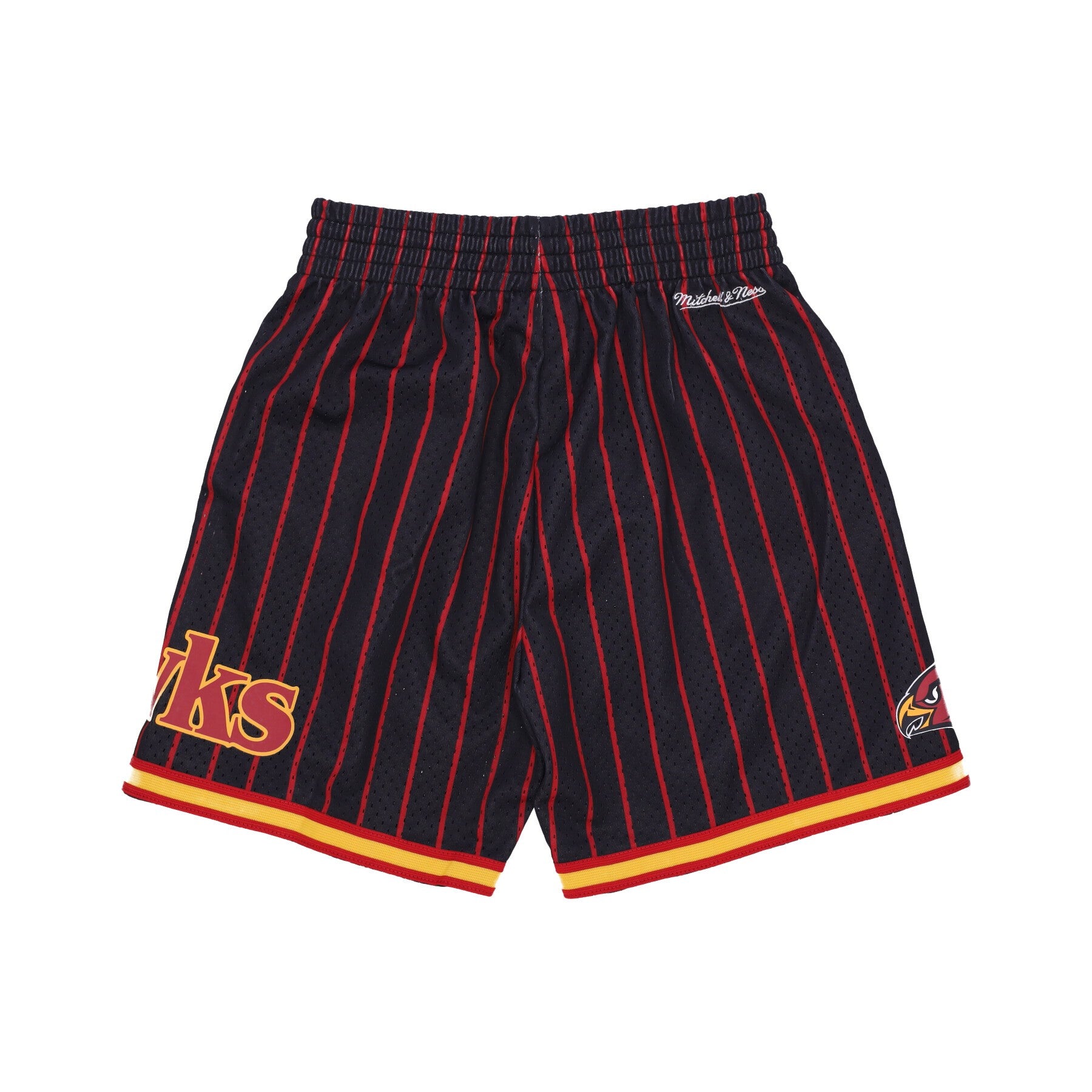 Pantaloncino Basket Uomo Nba Hometown Mesh Short Hardwood Classics Atlhaw Black/red PSHR5013-AHAYYPPPBKRD