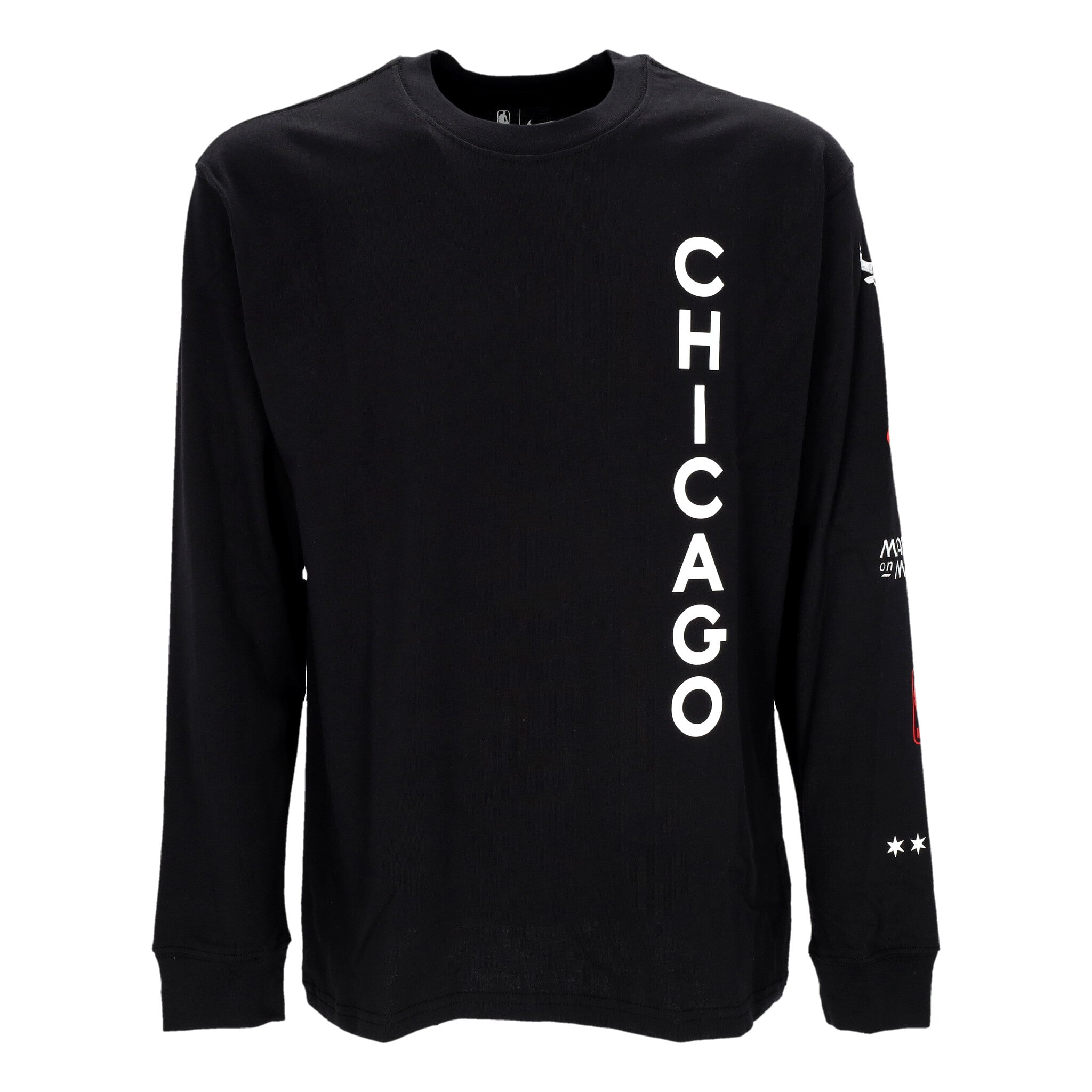 Maglietta Manica Lunga Uomo Nba City Edition M90 L/s Tee Chibul Black FN1099-010