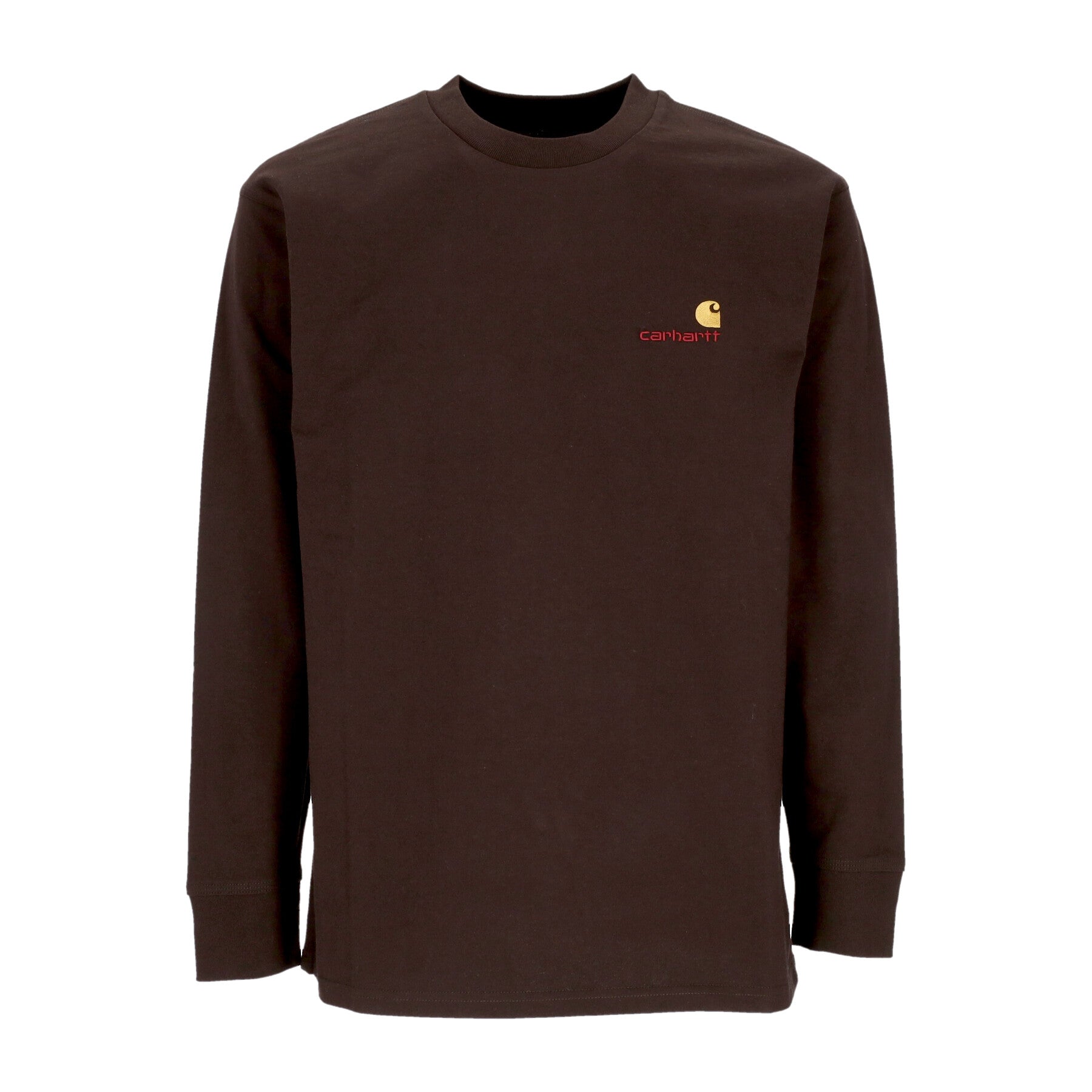 Maglietta Manica Lunga Uomo American Script L/s Tee Tobacco I029955