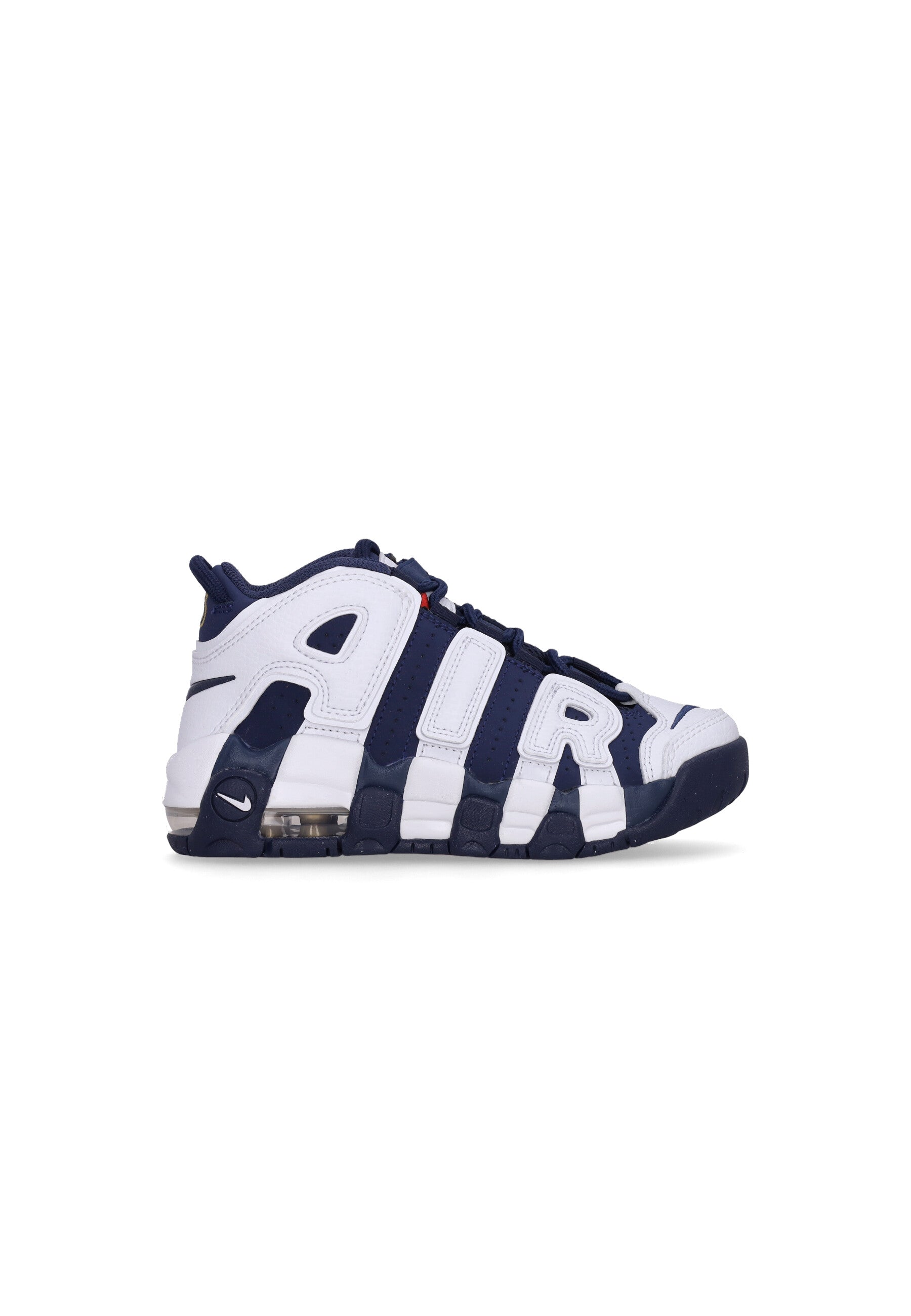 Scarpa Alta Bambino Air More Uptempo (ps) White/midnight Navy/metallic Gold FV5372-100