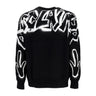 Felpa Leggera Girocollo Uomo Back Logo Crewneck Black/st White 24EDS54201