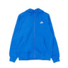 Felpa Cappuccio Zip Uomo Sportswear Club Hoodie Lt Photo Blue/lt Photo Blue/white BV2645